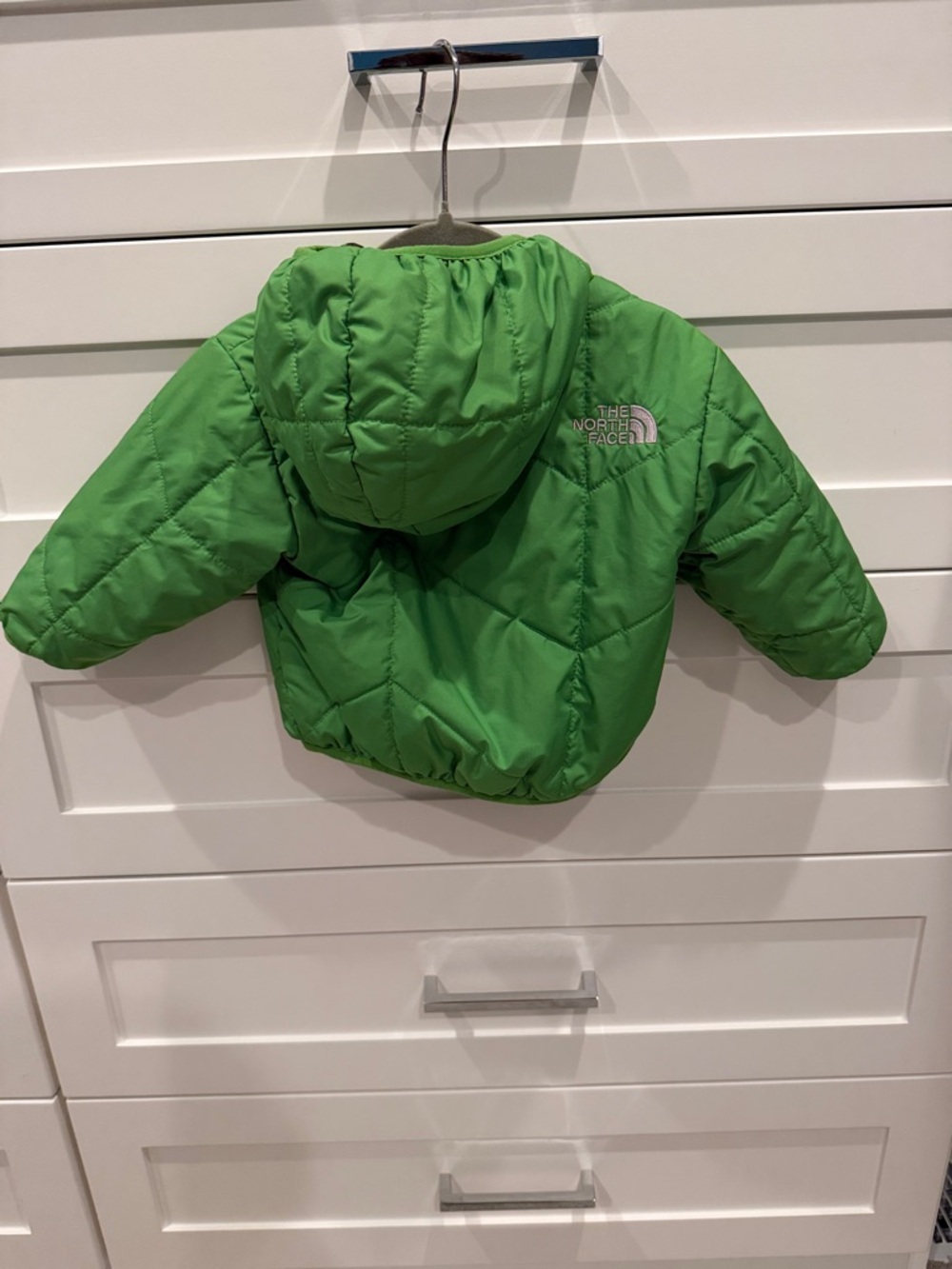 The North Face Infant Green Hooded Reversible Jacket - Picture 3 of 6
